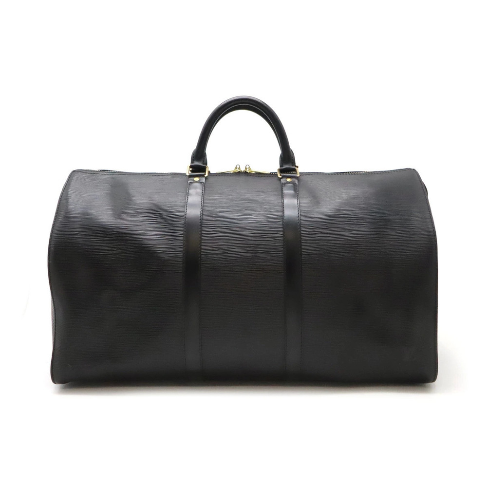 LOUIS VUITTON Epi Keepall Boston Bag Travel Leather Noir Black